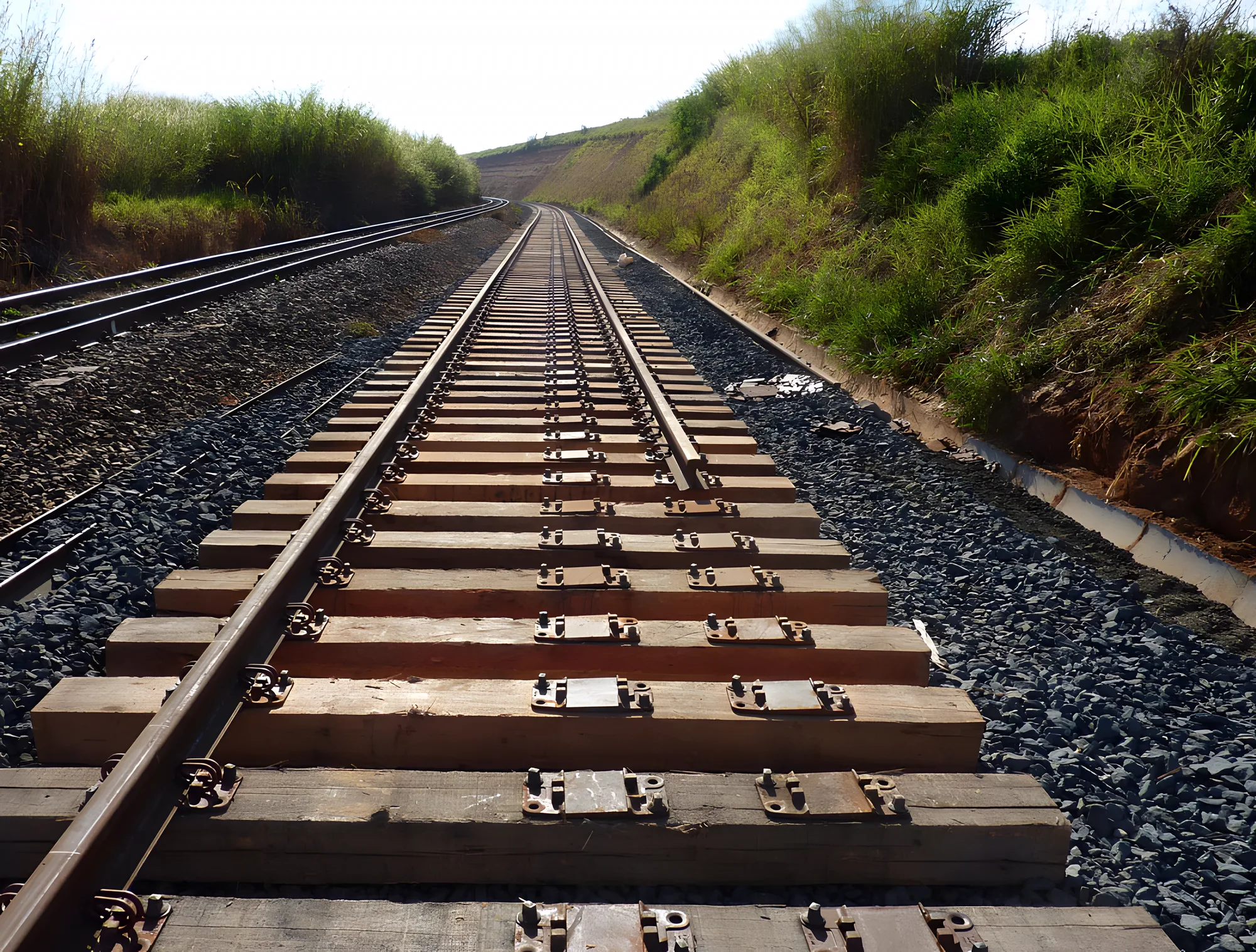 Dormentes ferroviários tratados